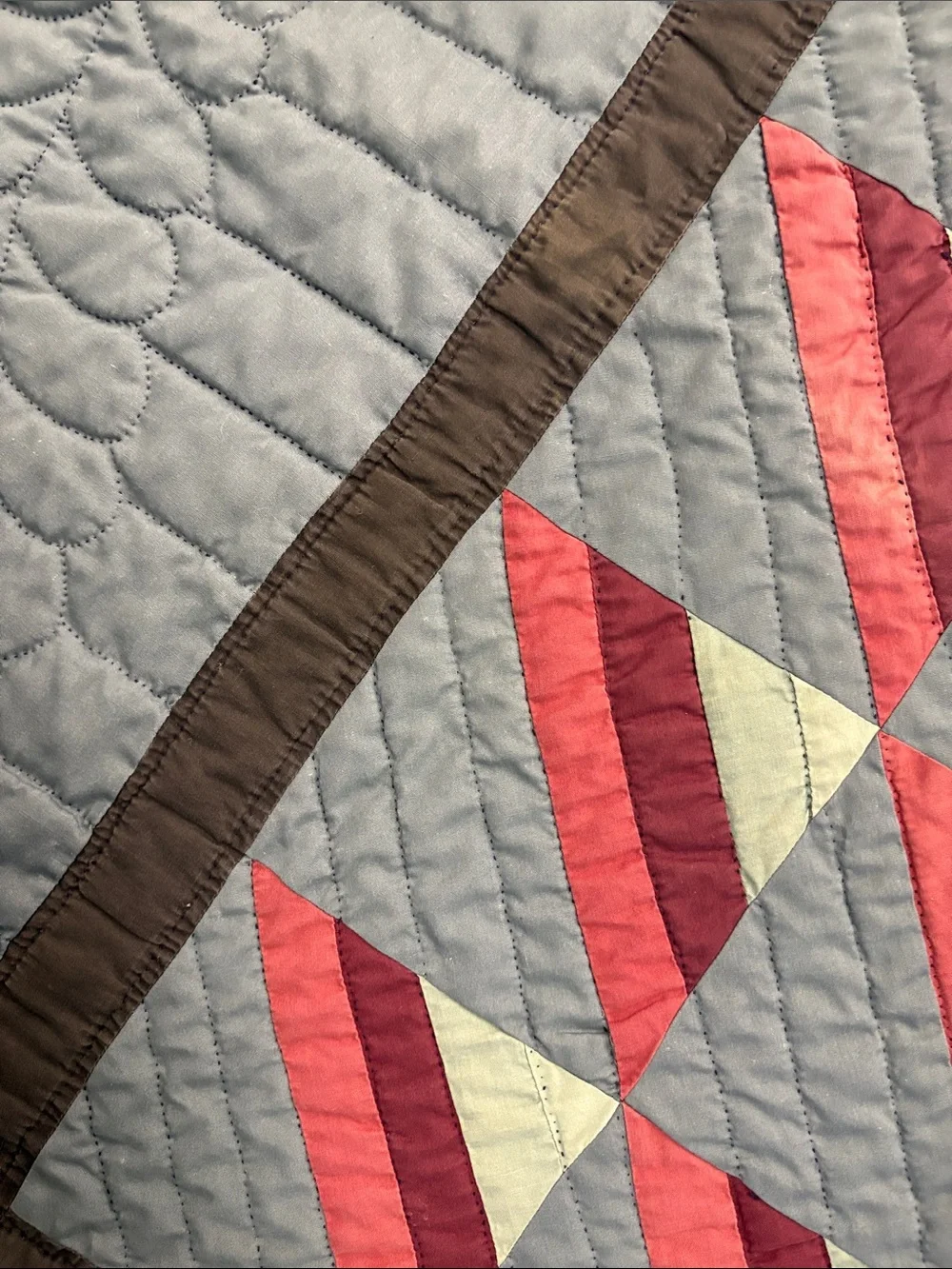 HAND SEWN AMISH QUILT 52” square